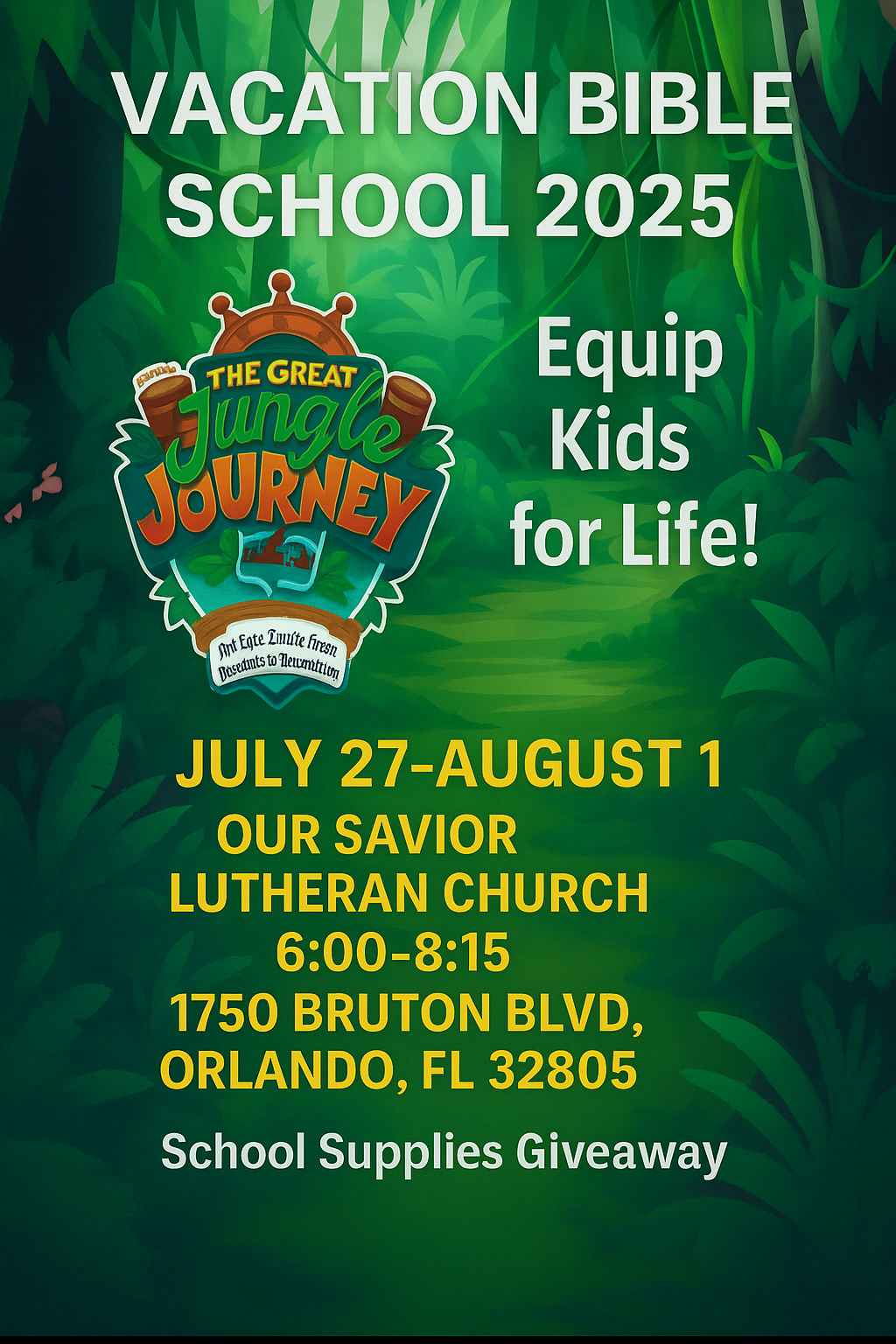 Vacation Bible School "The Great Jungle Journey"