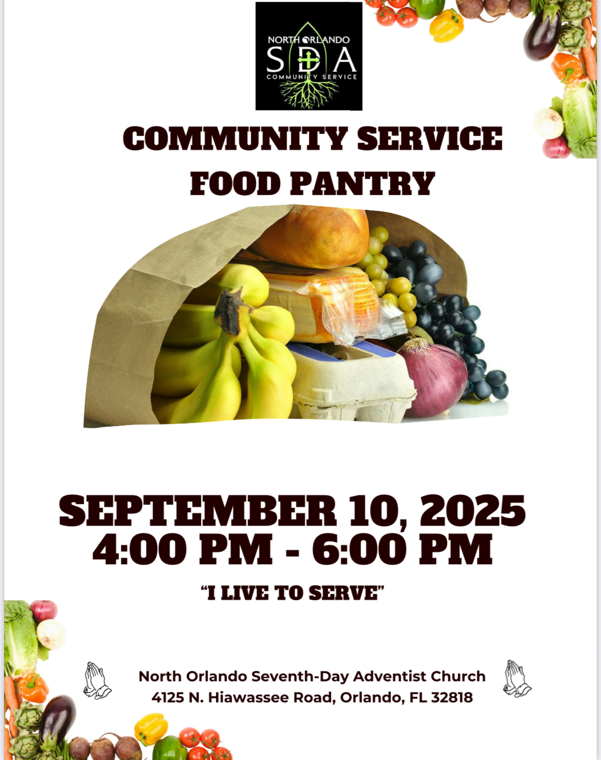 North Orlando SDA Church food pantry